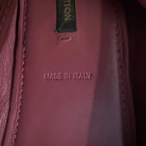 Relisted - Louis Vuitton shoes Size 9, soft Epi printed Leather Mauve Oxford Ba… - Picture 9 of 10